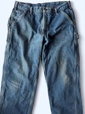 Carhartt Men's carpenter Blue Denim Jeans 36x30